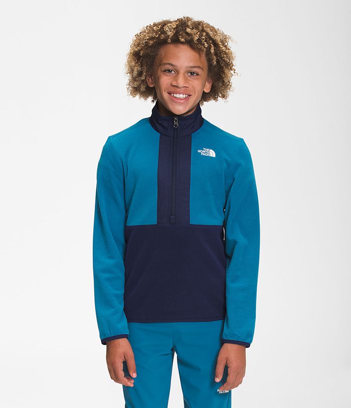 The North Face Jacket Youth Glacier ¼ Zip Blue - Boys - Thailand MHLGD-0318